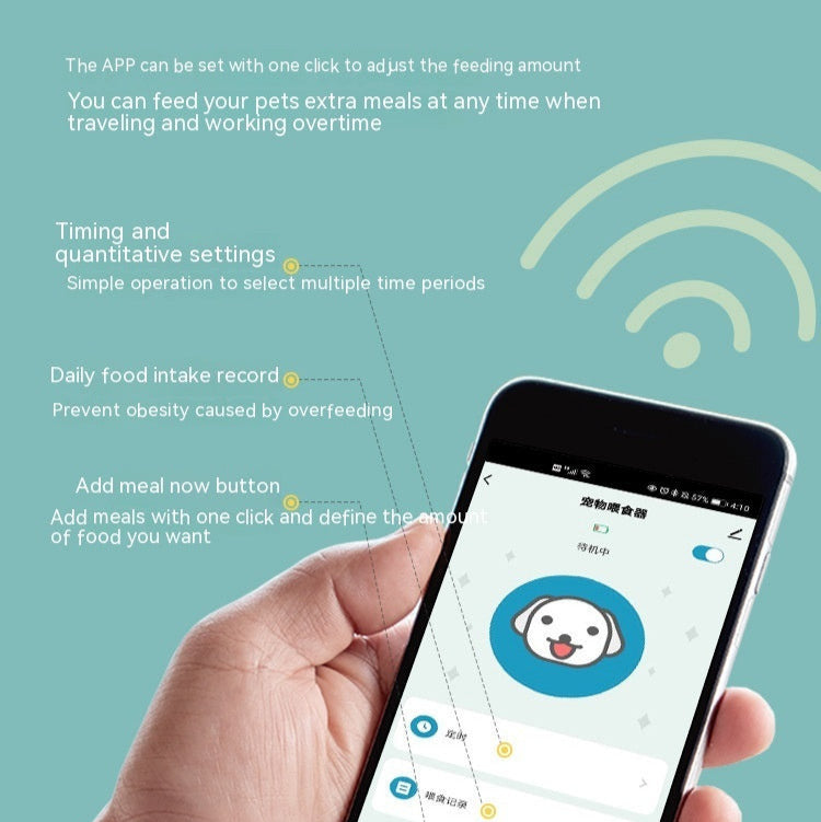 FurEverFindings™ WiFi Pet Feeder – Feed Anytime, Anywhere