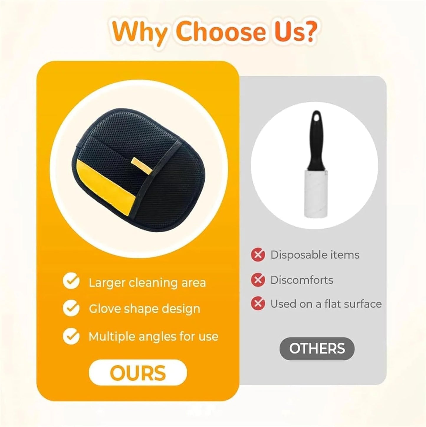 Yomipet Reusable Double Sided Electrostatic Pet Hair Remover Glove