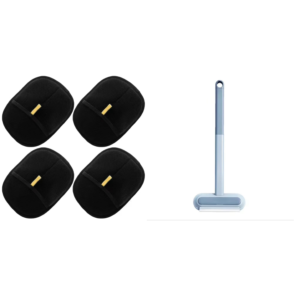 Pet Hair Removal Tool Set Reusable Static Removal Gloves, Double-Sided Grooming Gloves for Pets Removes Pet Fur Hair for Carpets