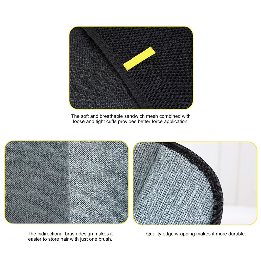 Pet Hair Removal Tool Set Reusable Static Removal Gloves, Double-Sided Grooming Gloves for Pets Removes Pet Fur Hair for Carpets